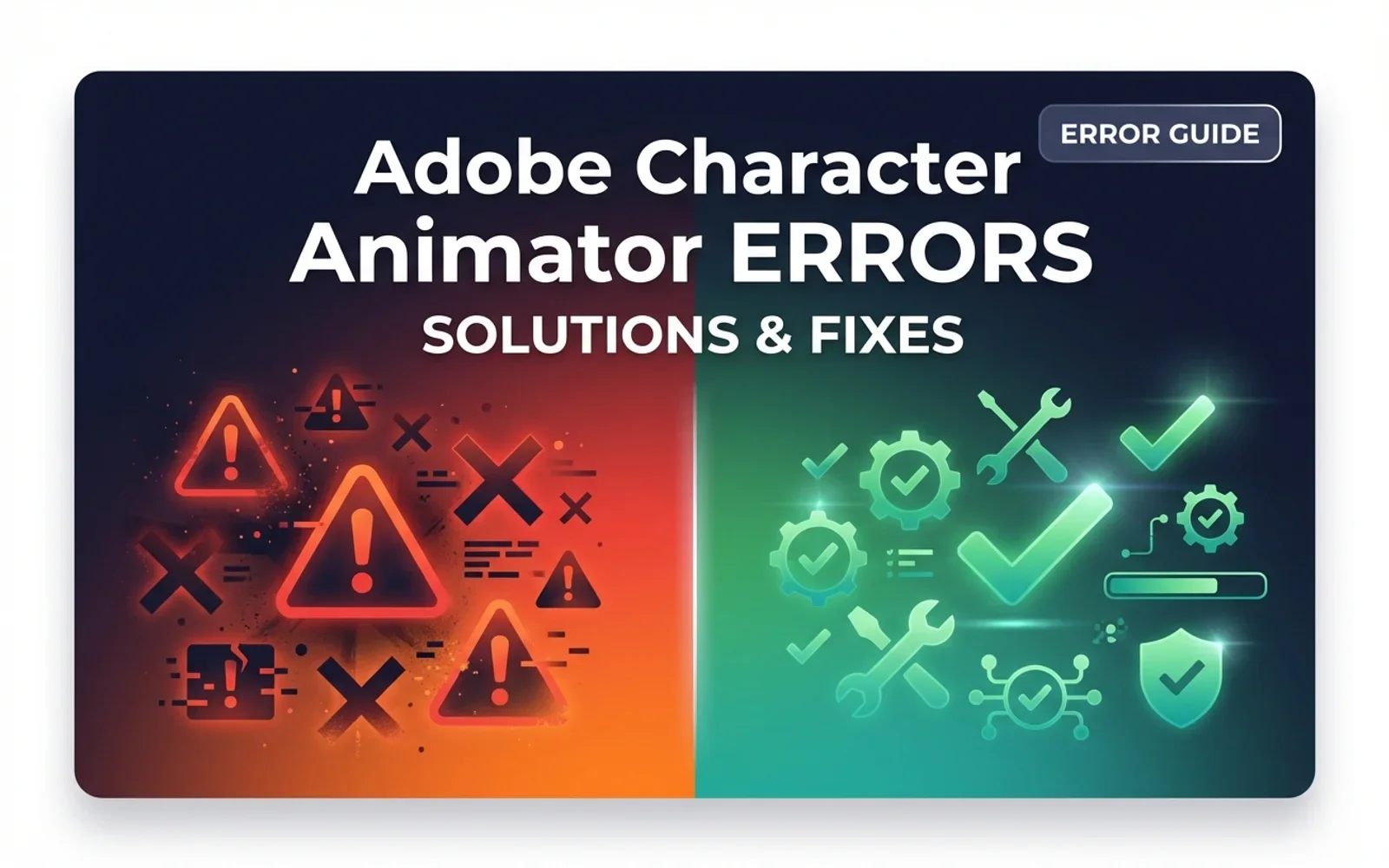Adobe Character Animator Main Errors – Solution Cover