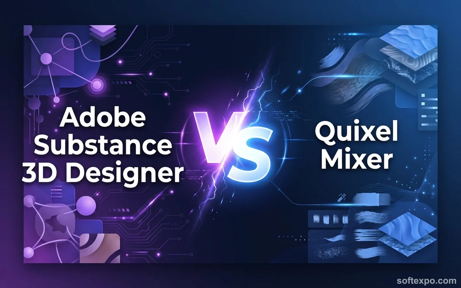 Adobe Substance 3D Designer VS Quixel Mixer Cover