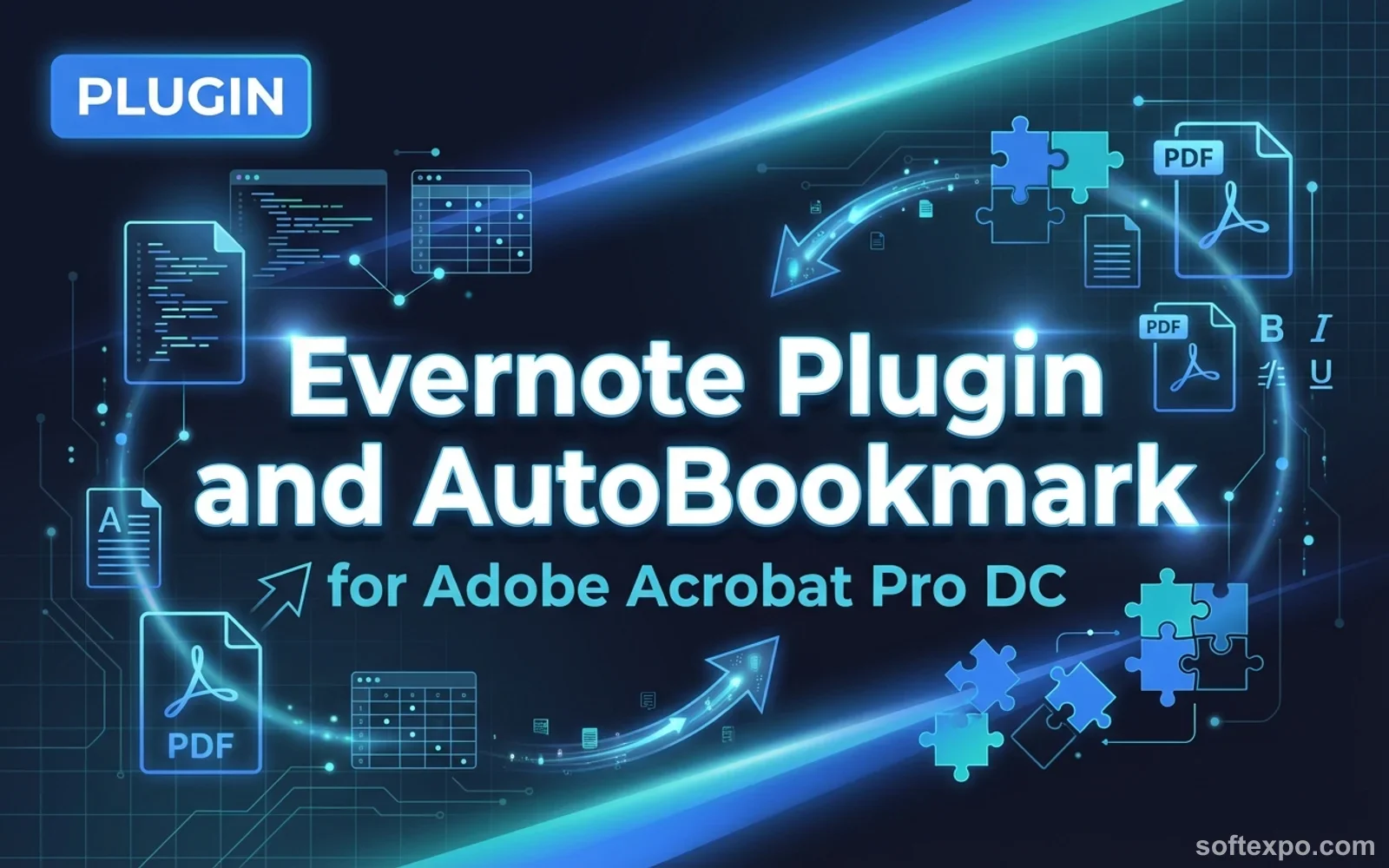 Evernote Plugin and AutoBookmark Plugin for Adobe Acrobat Pro DC Cover