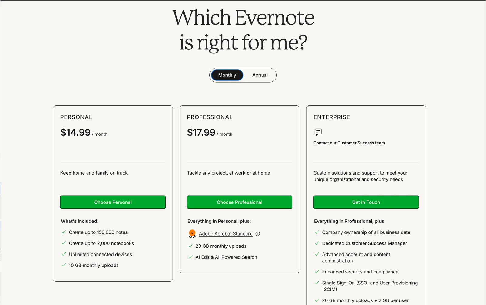 Evernote screenshot 2