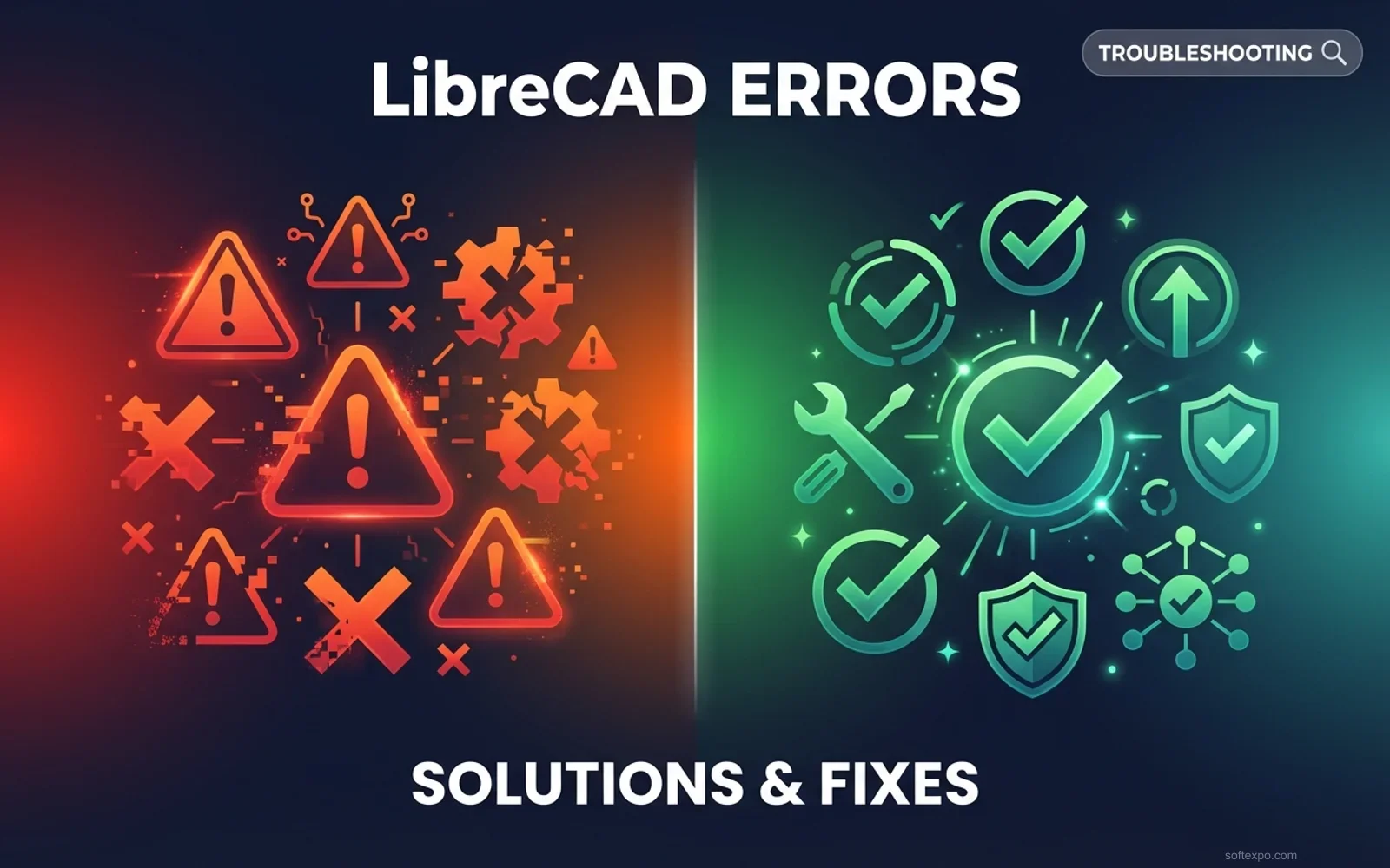 LibreCAD Main Errors – Solution Cover