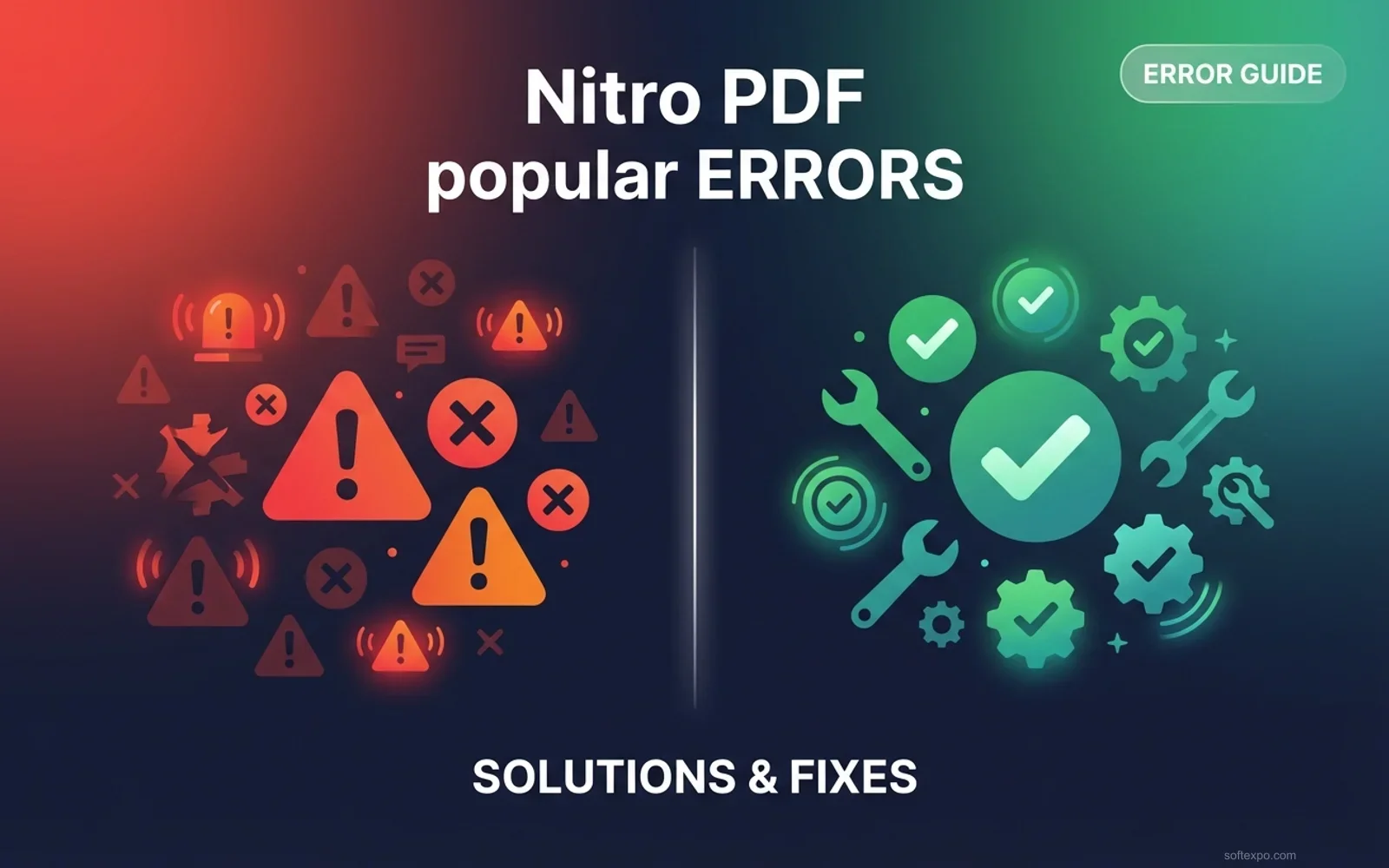Nitro PDF popular errors. Calmly and without panic. Cover