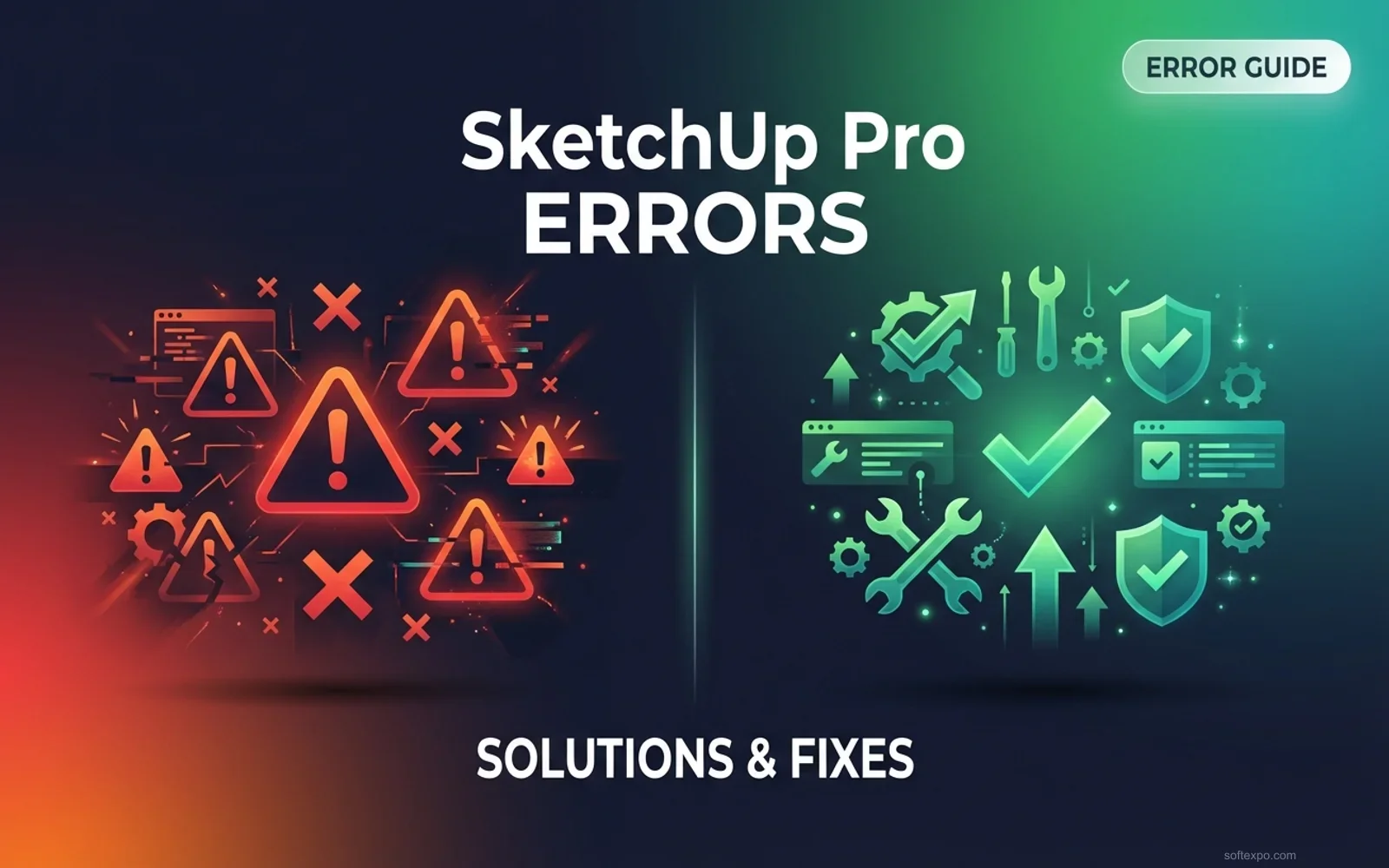 SketchUp Pro Main Errors – Solution Cover