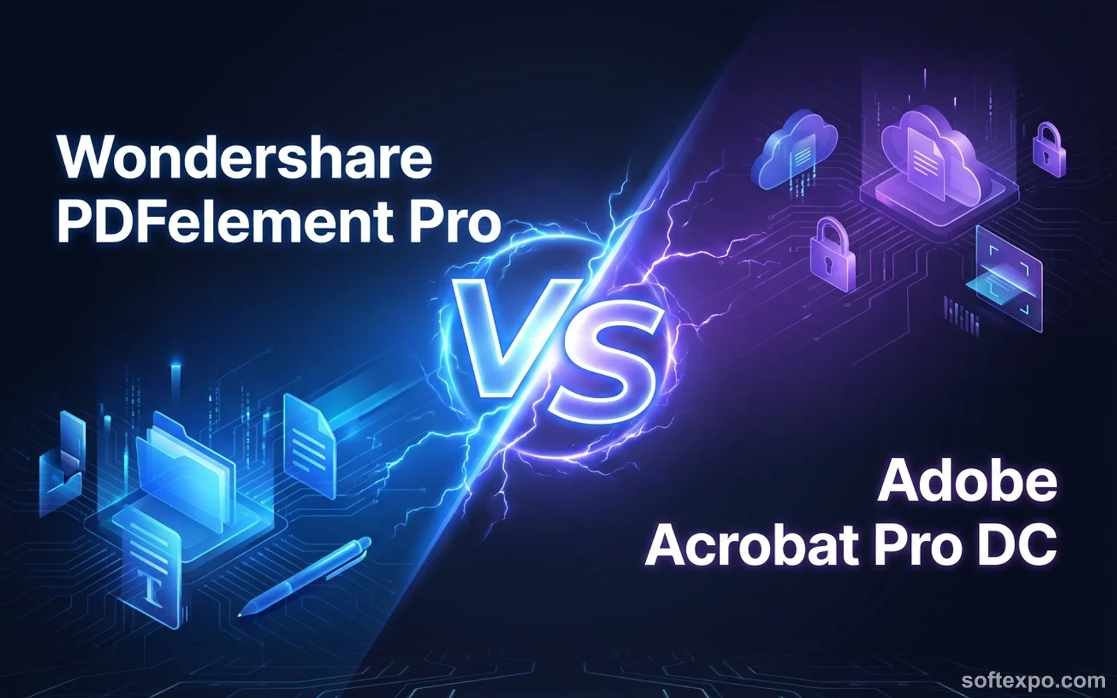 Wondershare PDFelement Pro and Adobe Acrobat Pro DC Comparison Cover