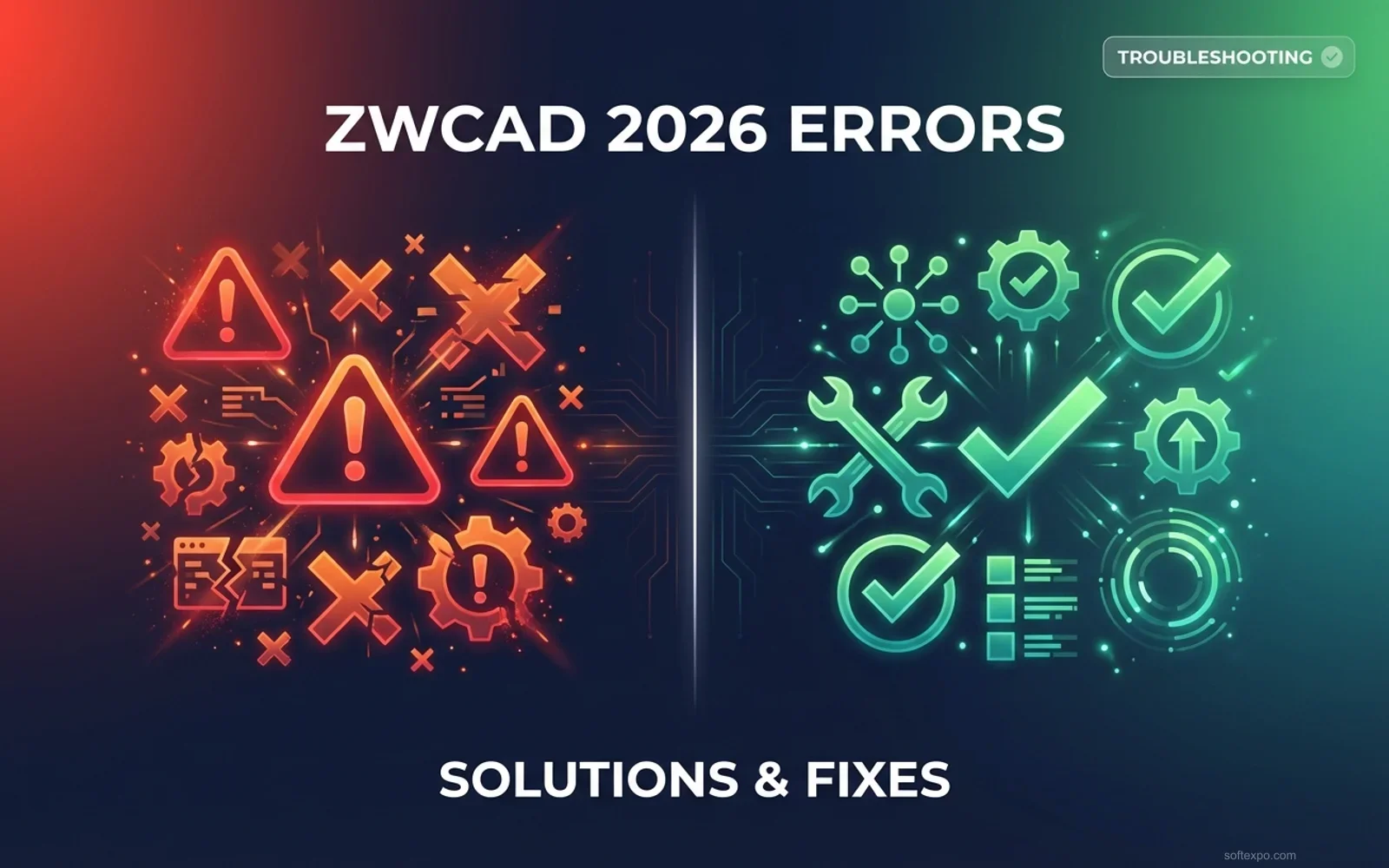 ZWCAD 2026 Main Errors – Solution Cover