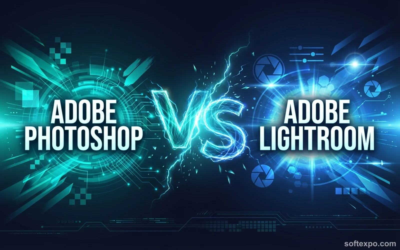 Adobe Photoshop VS Adobe Lightroom Cover