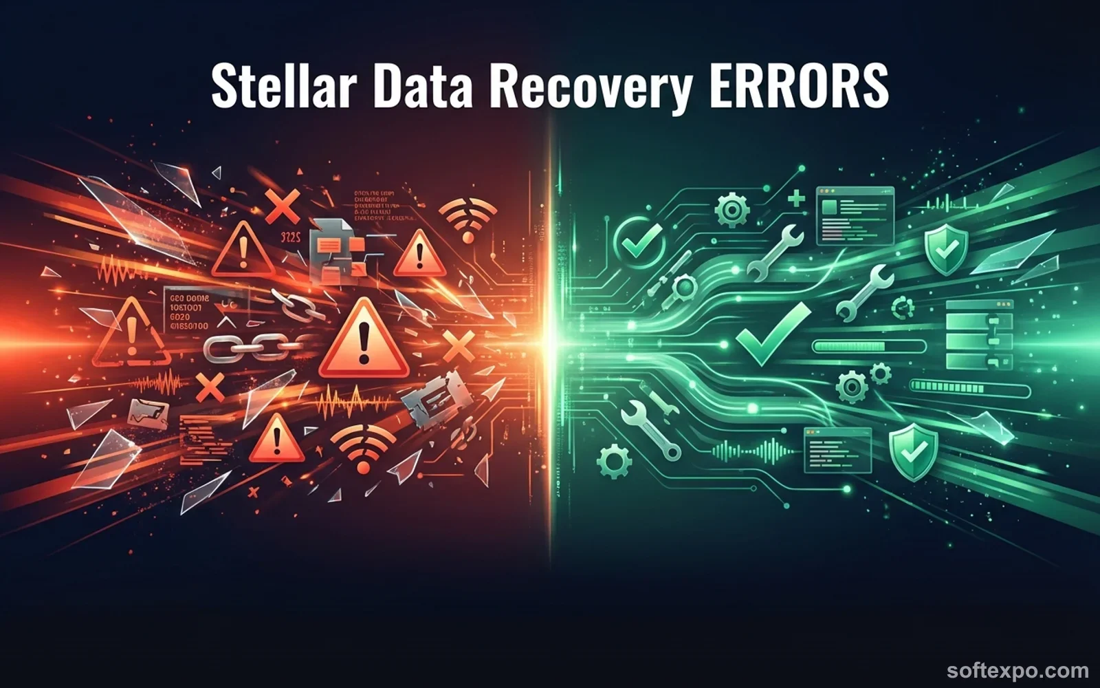 Stellar Data Recovery Main Errors – Solution Cover