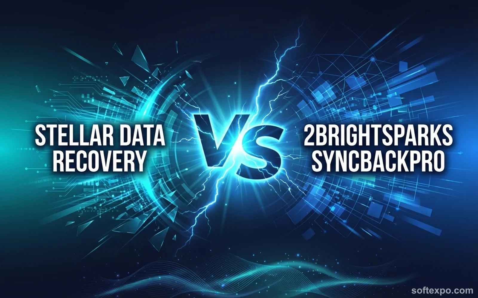 Stellar Data Recovery vs. 2BrightSparks SyncBackPro – Comparison Cover