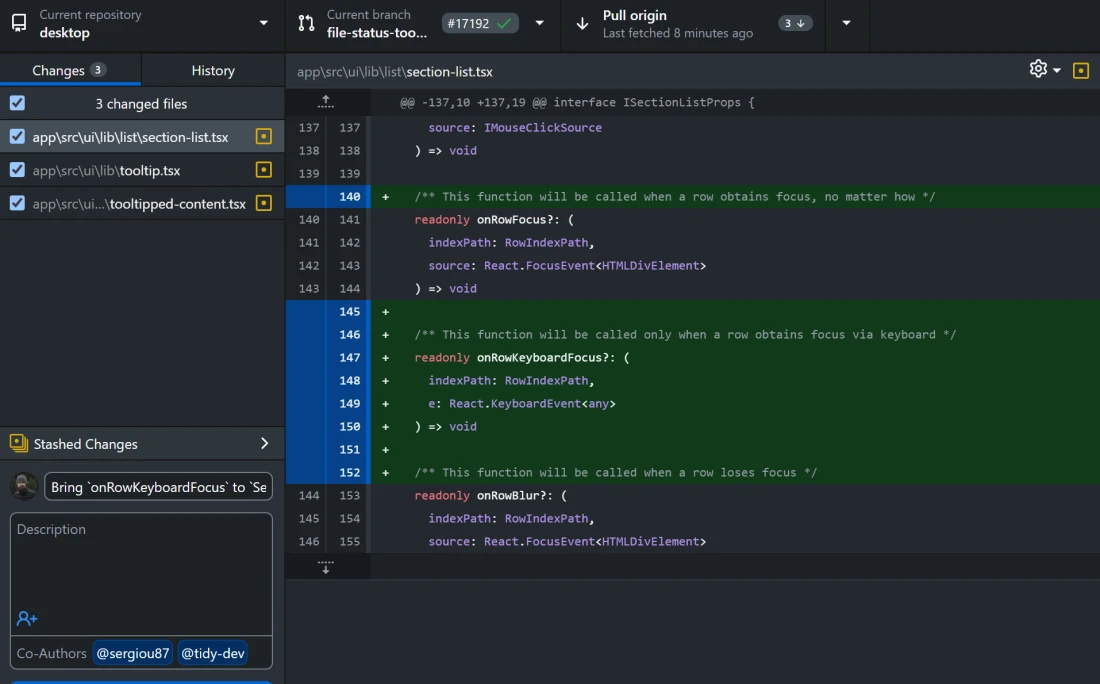 GitHub Desktop - simple collaboration with online version